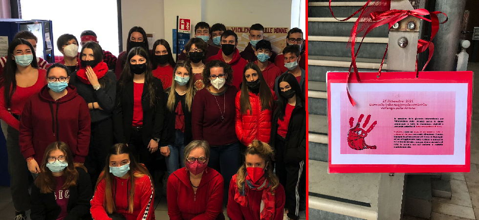 A scuola tutti vestiti di rosso per la giornata internazionale contro la violenza sulle donne